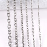 Stainless Steel Chain Necklace for Men Women 40-90cm Choker Jewelry