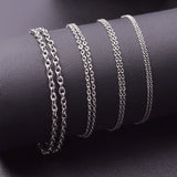 Stainless Steel Chain Necklace for Men Women 40-90cm Choker Jewelry