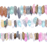 40 Colors Natural Quartz Stick Beads Top Drilled Gradient Raw Loose Point Bead