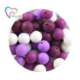 40 PCS Candy Pink Silicone Beads Baby Teether Toys Chewable BPA-Free