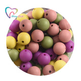 40 PCS Candy Pink Silicone Beads Baby Teether Toys Chewable BPA-Free