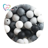 40 PCS Candy Pink Silicone Beads Baby Teether Toys Chewable BPA-Free