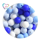 40 PCS Candy Pink Silicone Beads Baby Teether Toys Chewable BPA-Free