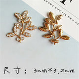 40 PCS Crystal Leaf Branch DIY Hair Accessories Material for Jewelry Making