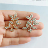 40 PCS Crystal Leaf Branch DIY Hair Accessories Material for Jewelry Making