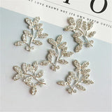 40 PCS Crystal Leaf Branch DIY Hair Accessories Material for Jewelry Making
