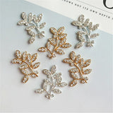 40 PCS Crystal Leaf Branch DIY Hair Accessories Material for Jewelry Making