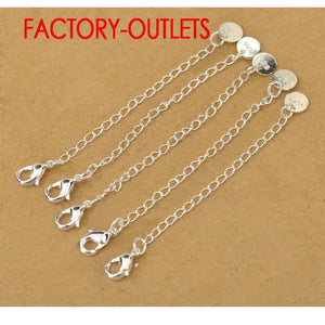 40 PCS 925 Sterling Silver Extension Chains For Necklace DIY