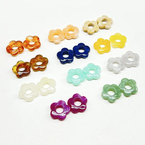 40 PCS Resin Flowers Beads for Jewelry Making