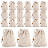 40 Pack Soap Exfoliating Bags, Sisal Mesh Soap Bag with Drawstring