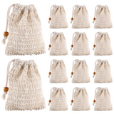 40 Pack Soap Exfoliating Bags, Sisal Mesh Soap Bag with Drawstring