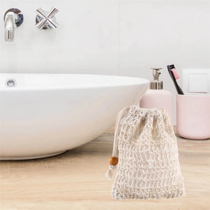 40 Pack Soap Exfoliating Bags, Sisal Mesh Soap Bag with Drawstring