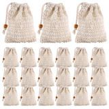 40 Pack Soap Exfoliating Bags, Sisal Mesh Soap Bag with Drawstring