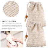 40 Pack Soap Exfoliating Bags, Sisal Mesh Soap Bag with Drawstring