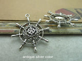 40 Pcs Rudder Charms Pendants for Jewelry Making DIY Craft 35*38mm