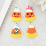 40 Pcs Cartoon Corn Candy Christmas Charms for DIY Jewelry Making