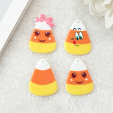 40 Pcs Cartoon Corn Candy Christmas Charms for DIY Jewelry Making