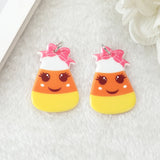 40 Pcs Cartoon Corn Candy Christmas Charms for DIY Jewelry Making