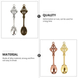 40 Pcs Charm Holder Necklace Spoon Pendant Vintage Charms