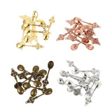 40 Pcs Charm Holder Necklace Spoon Pendant Vintage Charms