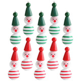 40 Pcs Wooden Bead Christmas Tree Decor Snowman Pendant DIY Craft