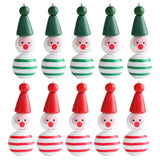 40 Pcs Wooden Bead Christmas Tree Decor Snowman Pendant DIY Craft