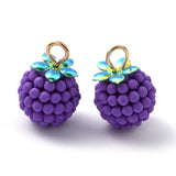 40 Pcs Opaque Resin Fruit Berry Charms for DIY Jewelry Making