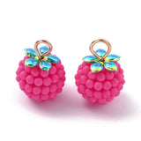 40 Pcs Opaque Resin Fruit Berry Charms for DIY Jewelry Making