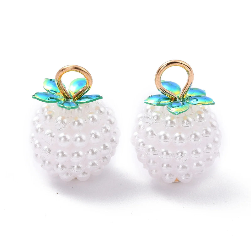 40 Pcs Opaque Resin Fruit Berry Charms for DIY Jewelry Making