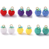 40 Pcs Opaque Resin Fruit Berry Charms for DIY Jewelry Making