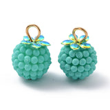 40 Pcs Opaque Resin Fruit Berry Charms for DIY Jewelry Making