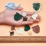 40 Leaf Alloy Pendants for DIY Jewelry Making Crafts