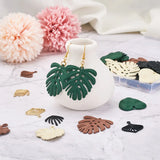 40 Leaf Alloy Pendants for DIY Jewelry Making Crafts