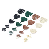 40 Leaf Alloy Pendants for DIY Jewelry Making Crafts