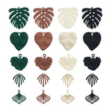40 Leaf Alloy Pendants for DIY Jewelry Making Crafts