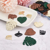 40 Leaf Alloy Pendants for DIY Jewelry Making Crafts