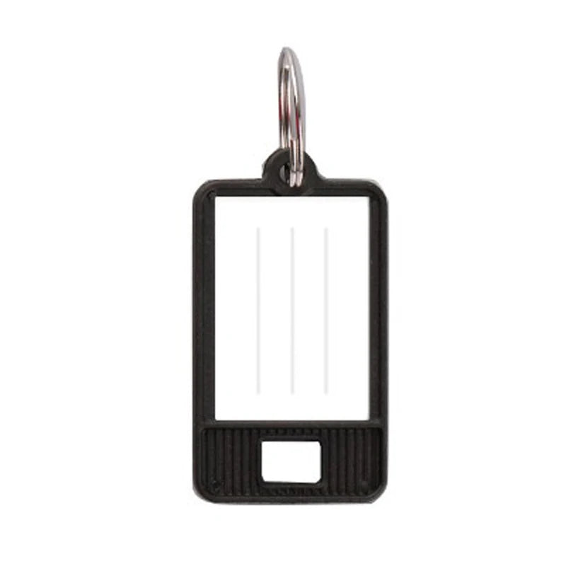 40 Pcs Plastic Luggage Tags Keychain Ring Label Numbered Key Chains
