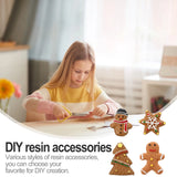 40 Pcs Mini Christmas Resin Accessories Gift Bag Filler Ornaments DIY Hairpin