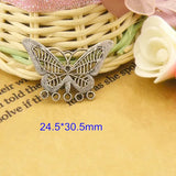 40 Pcs Tibetan Silver Butterfly Charms Pendants for Jewelry Making