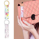 40 Acrylic Keychain Blanks with Metal Key Chain- Transparent Rectangle Discs