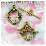 40 Sets Antique Bronze Plated OT Clasp Charms Diy Jewelry Accessories