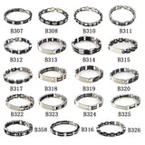 Men's Stainless Steel Bicycle Silicone Bracelet