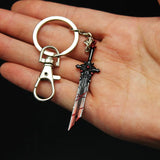 Genshin Impact ZhongLi Xiao Sword Keychain Alloy Weapon Model Toy Anime Key Ring