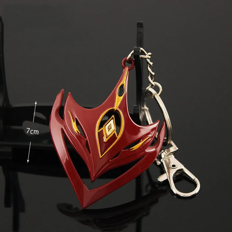 Genshin Impact ZhongLi Xiao Sword Keychain Alloy Weapon Model Toy Anime Key Ring