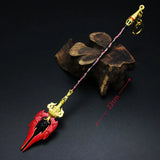 Genshin Impact ZhongLi Xiao Sword Keychain Alloy Weapon Model Toy Anime Key Ring