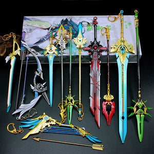 Genshin Impact ZhongLi Xiao Sword Keychain Toy