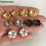 40 pcs 13mm Brass Bead Caps 5 Petal Flower Bead Caps for Jewelry Making