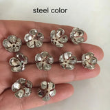 40 pcs 13mm Brass Bead Caps 5 Petal Flower Bead Caps for Jewelry Making