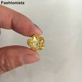 40 pcs 13mm Brass Bead Caps 5 Petal Flower Bead Caps for Jewelry Making