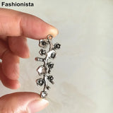 40 pcs 15*40mm Metal Wintersweet Flower Charms Gold Antique Zinc Alloy